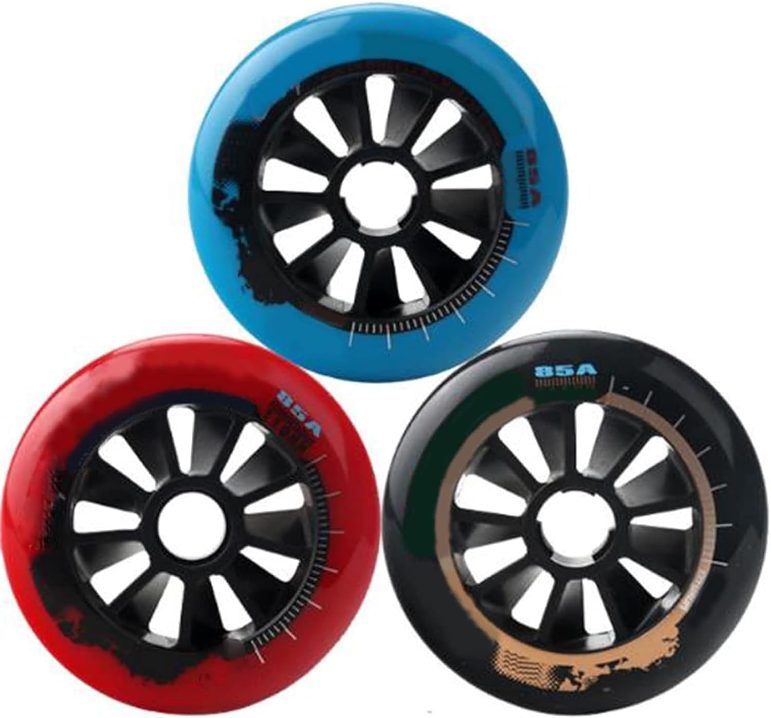 Skate Wheels Replacement, Inline Skate Wheels Replacement, 85A Indoor Outdoor Inline Skate Replacement Wheel 90Mm 100Mm 110Mm Speed Skate Wheels 8 Pcs