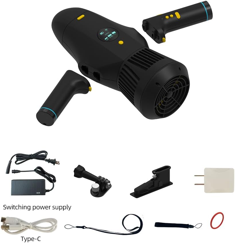 Waterproof Detachable Battery Underwater Scooter Booster, Suitable for Diving, Snorkeling, and Sea Exploration, Dual Engine Adult and Children's Water Sports Thruster