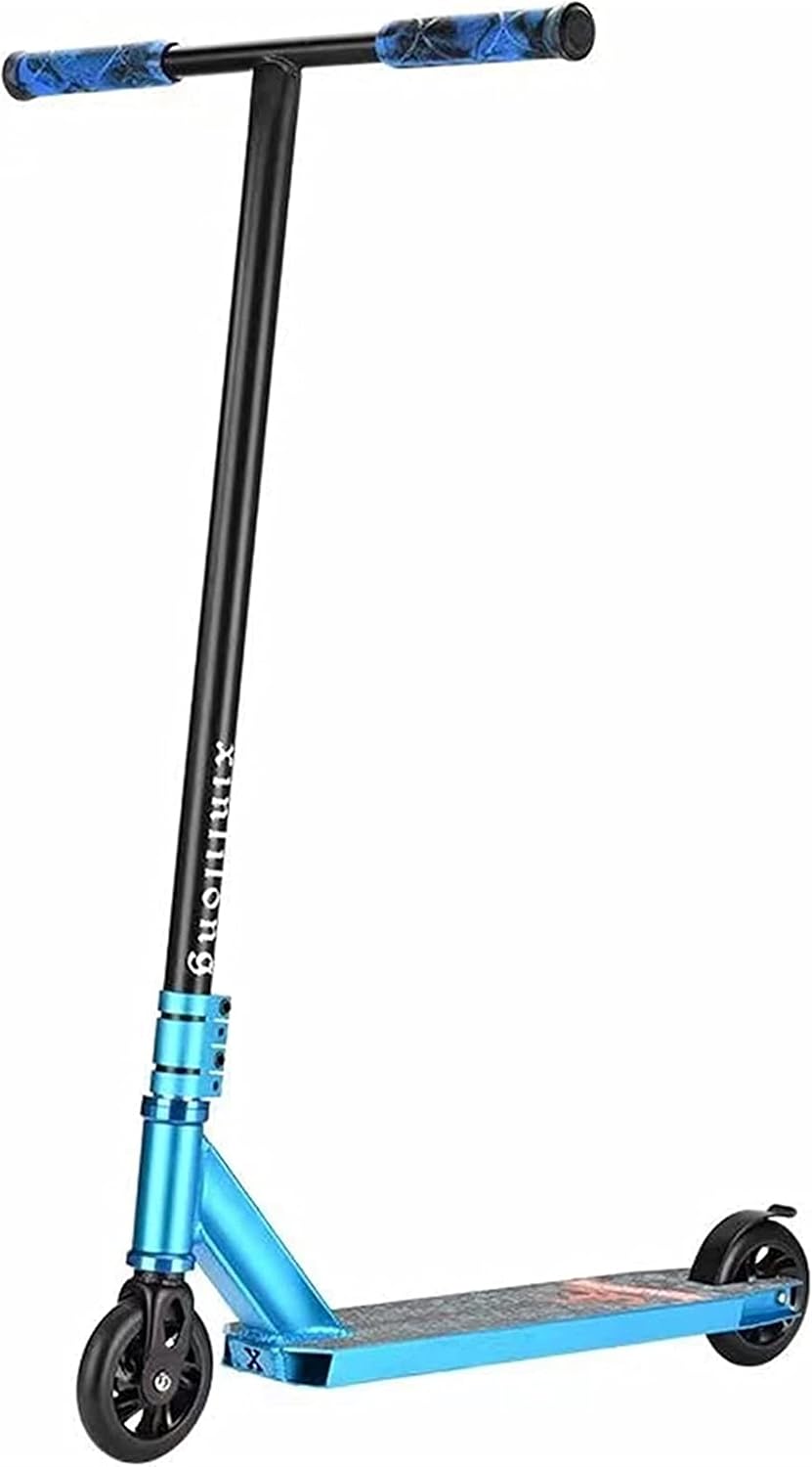 Adult Street Car Two-Wheeled Professional Extreme Scooter Competitive Stunt Car Combination Rod Scooter (Color : Black) (Light Grey)