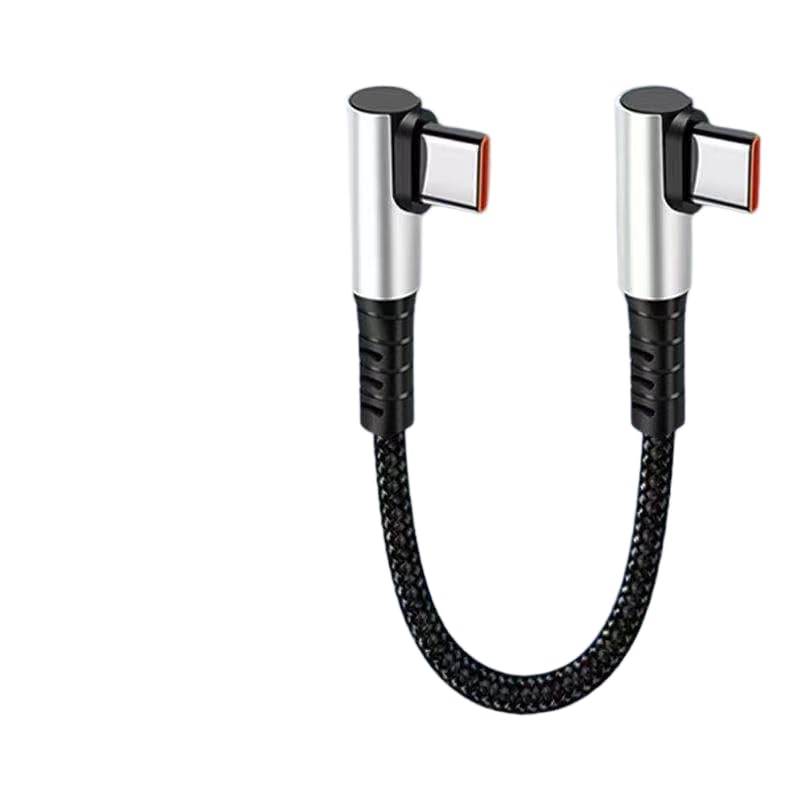 Maine Short 90-Degree USB C to USB C Fast Charging Data Cable. Compatible with All USB C. Factory Wholesale Sales Available. (1000, 0.5M)
