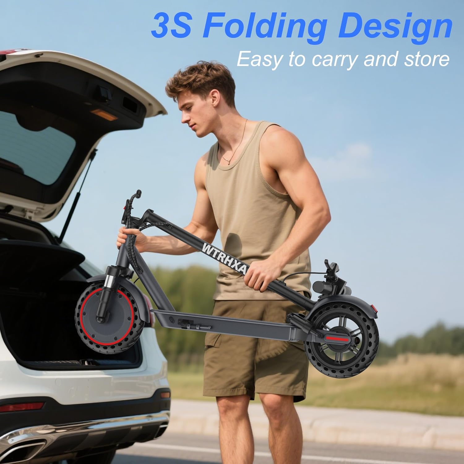 Electric Scooter, Electric Scooter for Adults, 350W/500W Motor, 19 Mph Speed, 15/25 Miles Ranges, 8.5