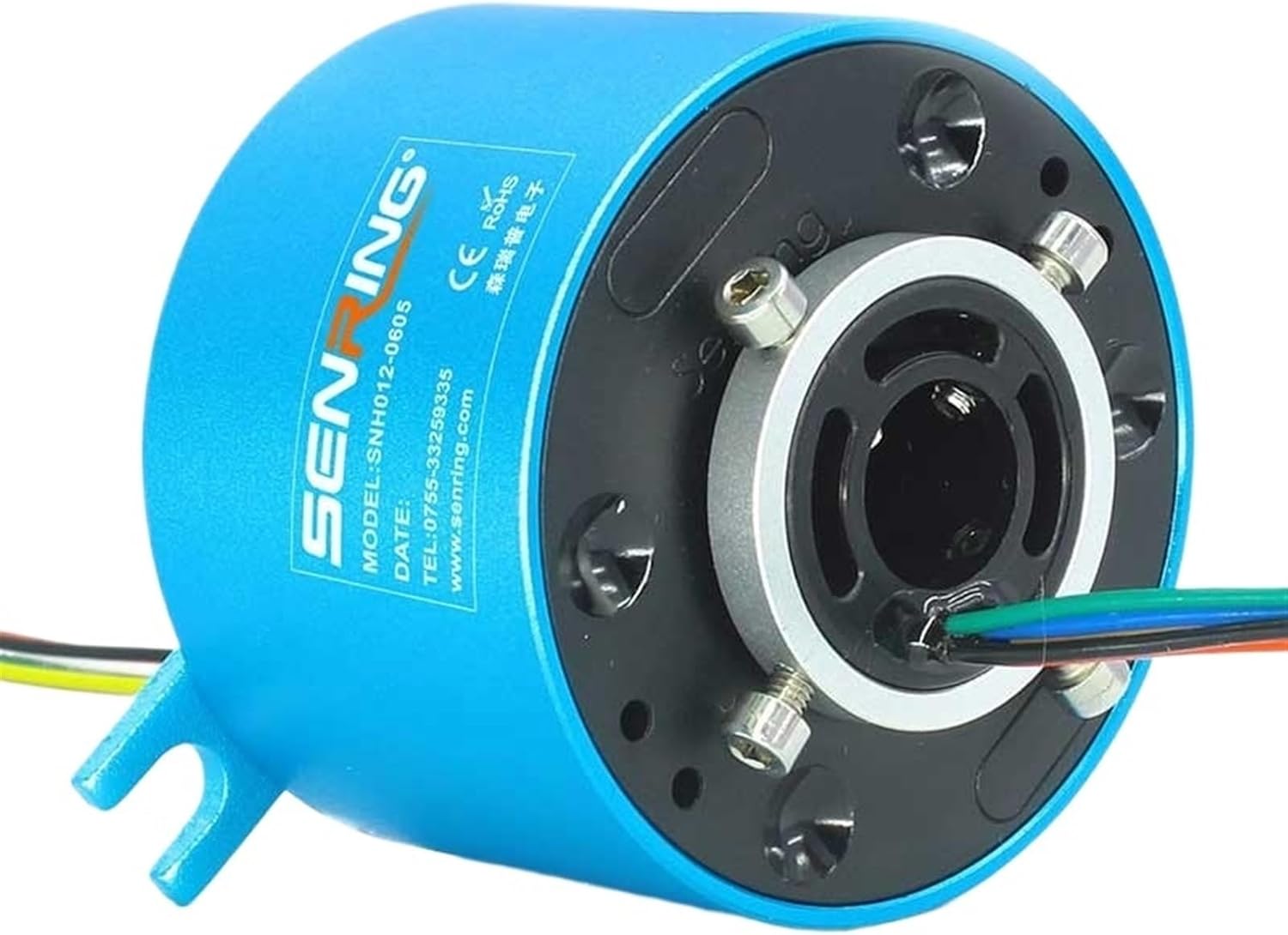 5A Electronic Slip Ring with Bore 12.7mm OD 56mm Rotary Union Precious Gold Contacting Material