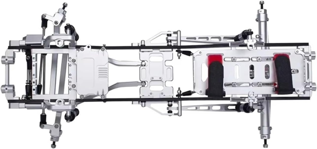 RC Car Parts Compatible with Axial for SCX10 I II III for TRX4 1/10 RC Crawler for Desert Truck for Capra Aluminum Twin I-Beam 2WD for Chassis Kit(Silver)