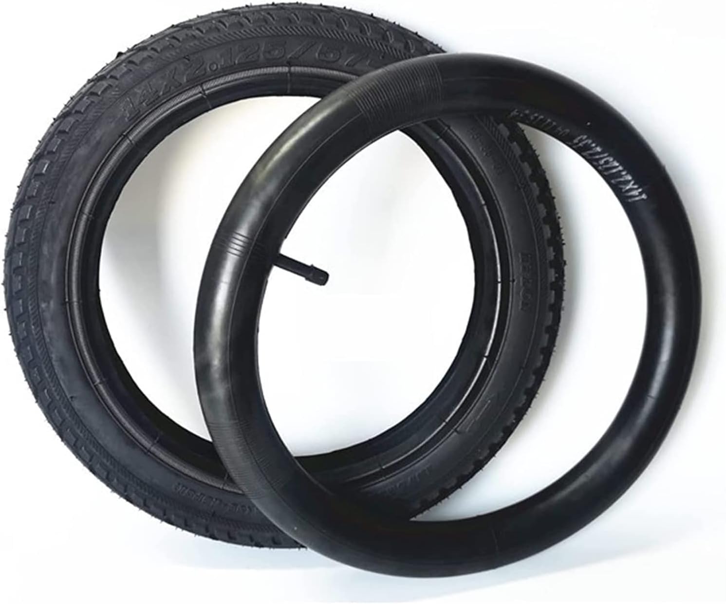14 Inch Inner and Outer Tire Fits Many Gas Electric Scooters and E- bike Tire Pneumatic Tire Replacement Wheels for Scooter Scooter tires (Color : Curved mouth inner and outer tires)