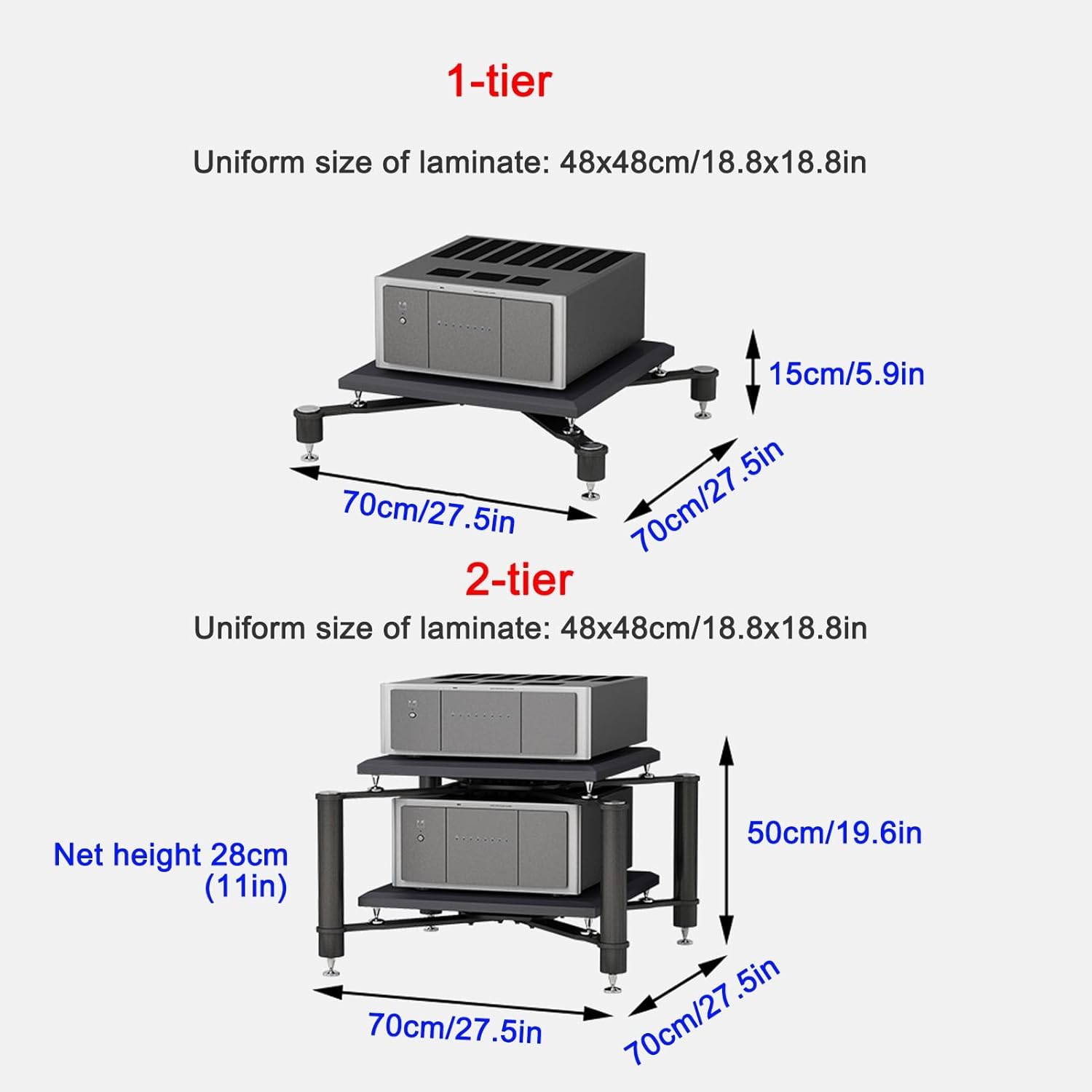 GUAWJRZDP Steel Frame Audio Rack