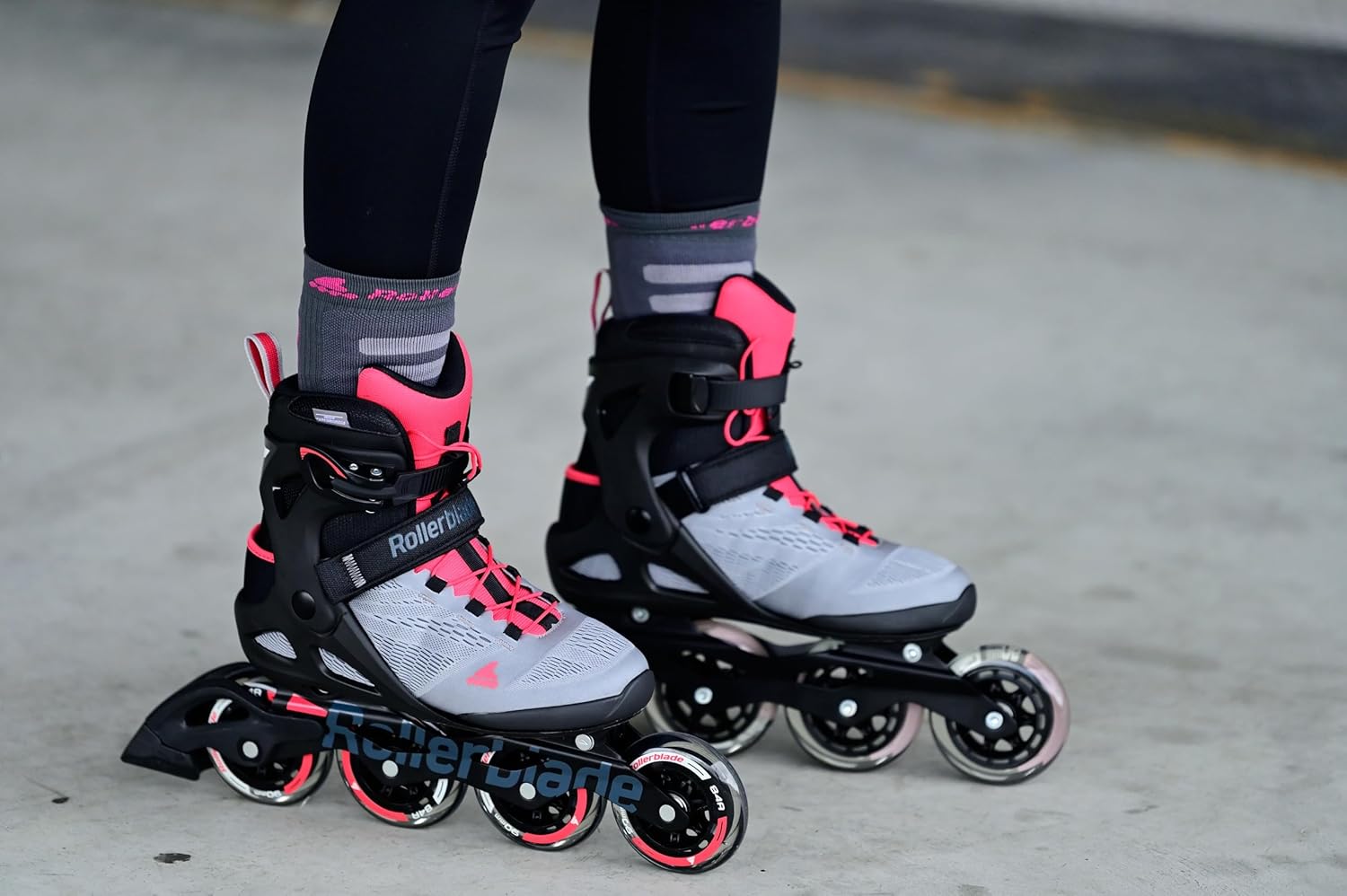 Rollerblade Macroblade 90 Women's Adult Fitness Inline Skate, Neutral Paradise Pink