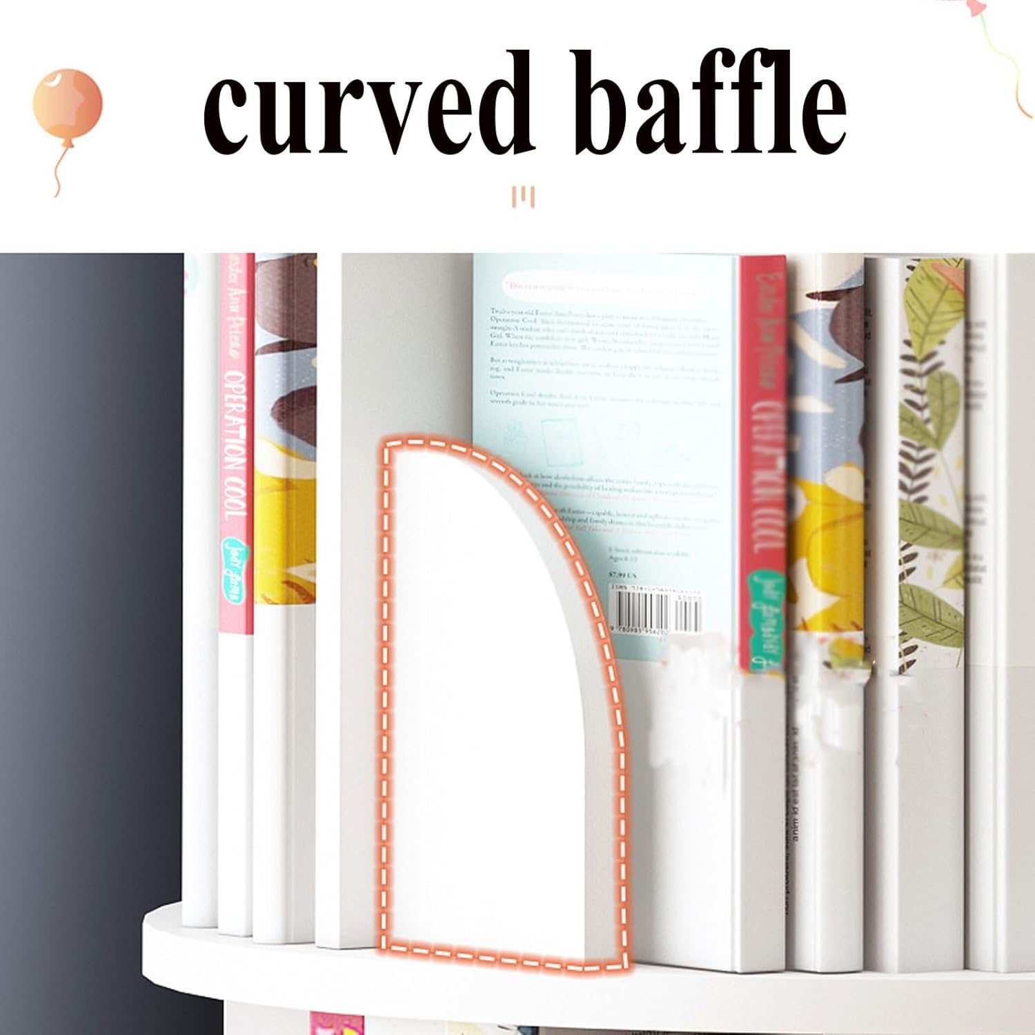 ZLGONRL Spinning Book Shelf Rotating Bookshelf Kids 4 Tier, Tall Narrow Bookcase Modern Special Bookshelf Tower Display Shelf (Green)