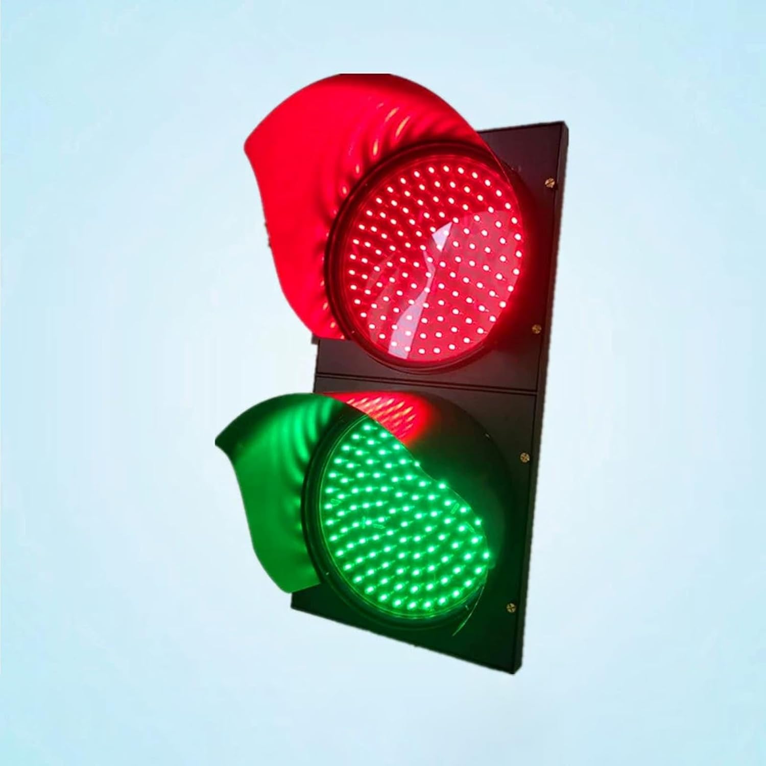 300mm(12 Inch) Traffic Light, LED Traffic Stop Light Indicator Light, Red/Green Stop and Go Light, Traffic Signal Light, PC Housing Waterproof IP65, Dock Bay Indicator Warning Light(Natural)