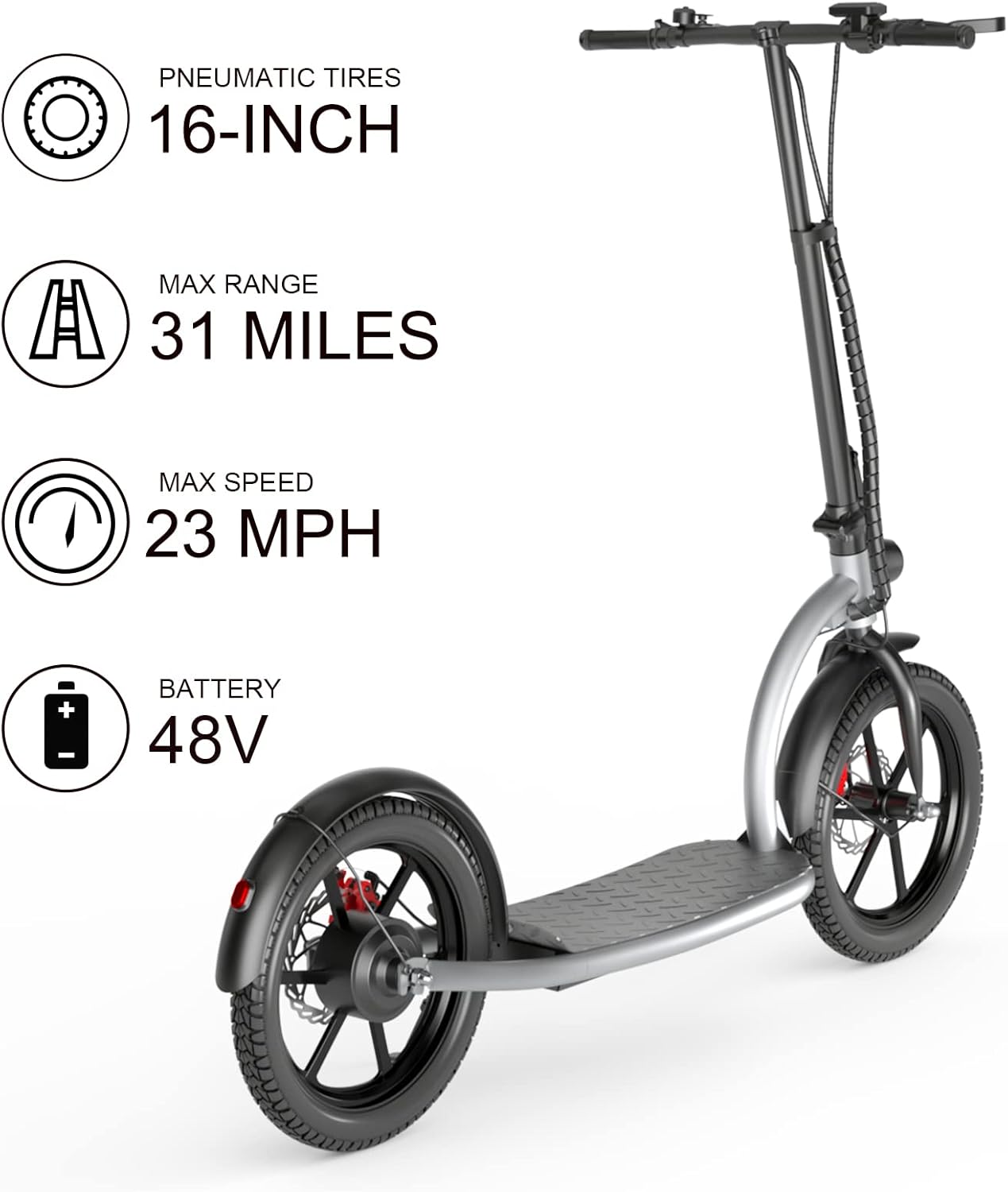 Hiboy VE1 PRO/ECOM 14 Electric Scooter - 500W/450W Motor Electric Scooter for Adults - 16