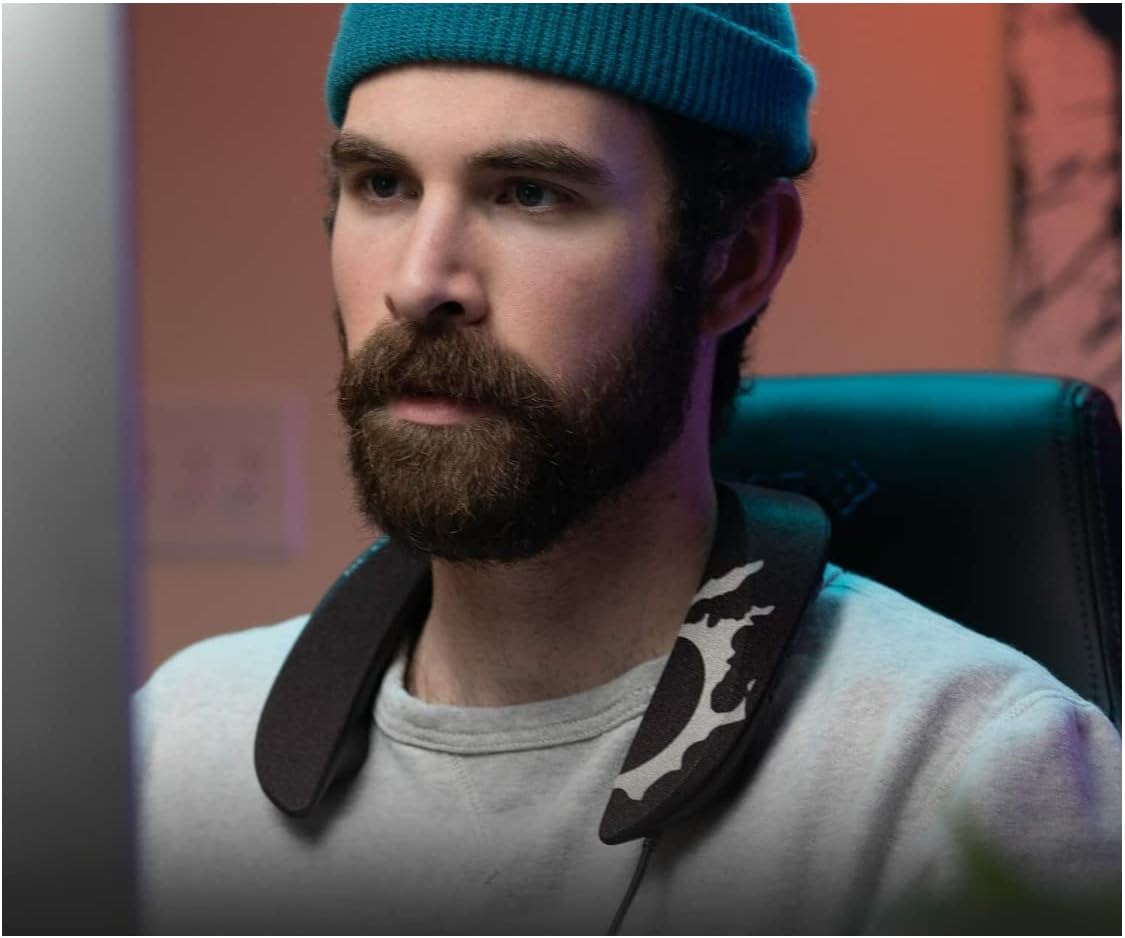 Panasonic SoundSlayer Final Fantasy XIV Online Edition Wearable Gaming Speaker, Lightweight Wired Neck Speaker with Built-in Microphone and Dimensional Sound - SC-GN01PPFF (Black)