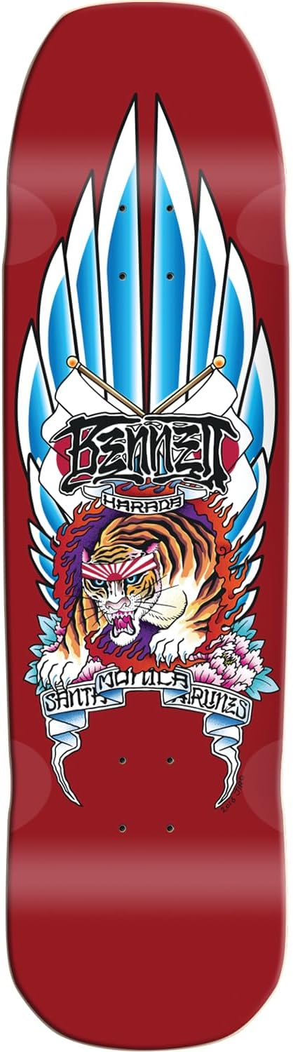 Sa​nta Mo​nica Airl​INES SM​A Harada Tiger Limited Deck 9 x 33 Red Dip - Assembled AS Complete Skateboard w Tool