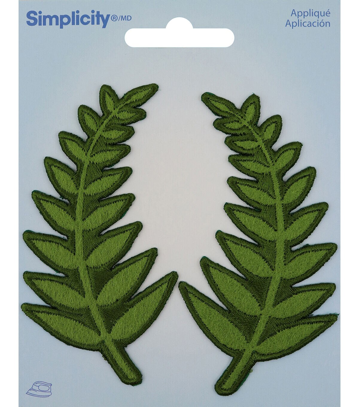 Simplicity 3.5 Green Fern Iron On Patches 2pk