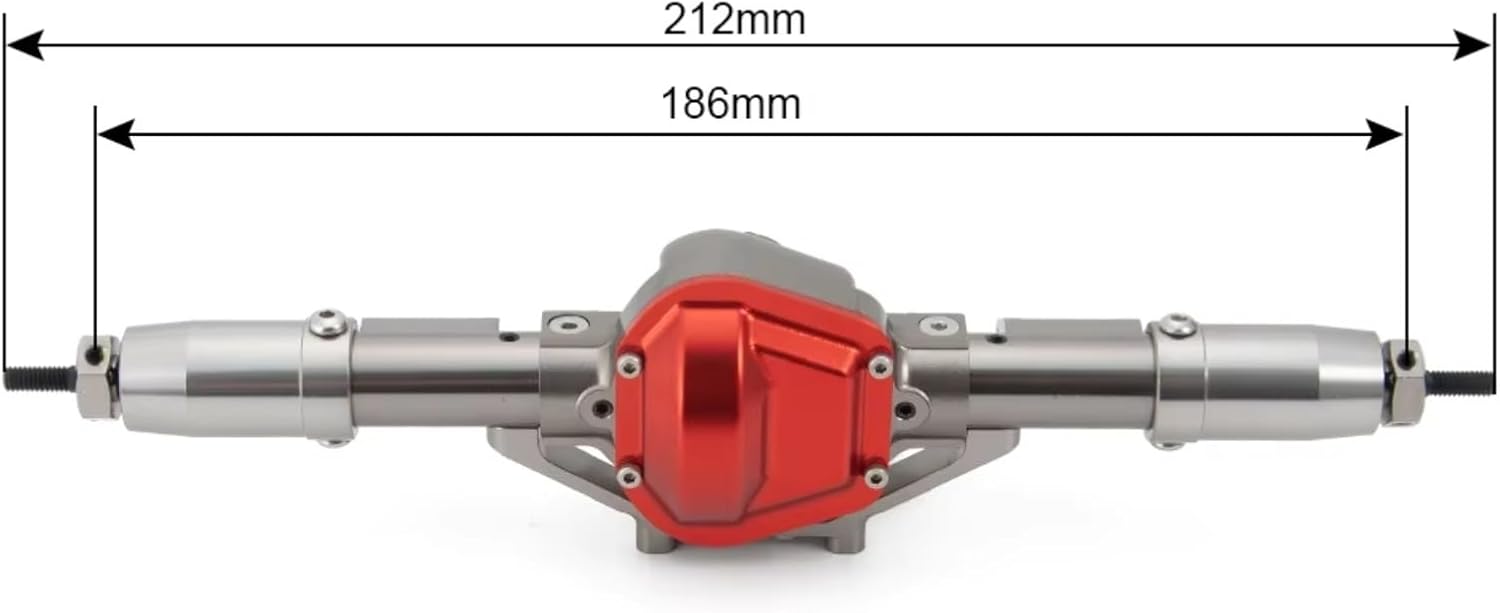 Compatible with Axial for SCX10 for Wrangler 1/10 RC Crawler Car Replacement Accessories Front Rear Portal Axle RC Front and Rear Axle(1Set)