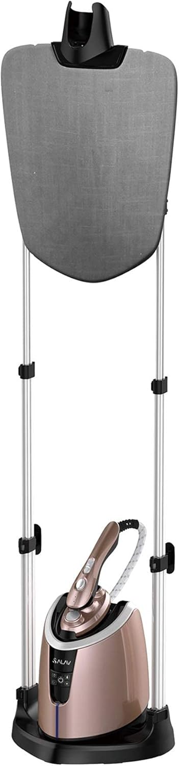 Clothes Garment Steamer - Vertical Double Pole Telescopic Clothes Steamer 1800W Professional Iron Household Small Iron Handheld Ironing with Ironing Board,Pink