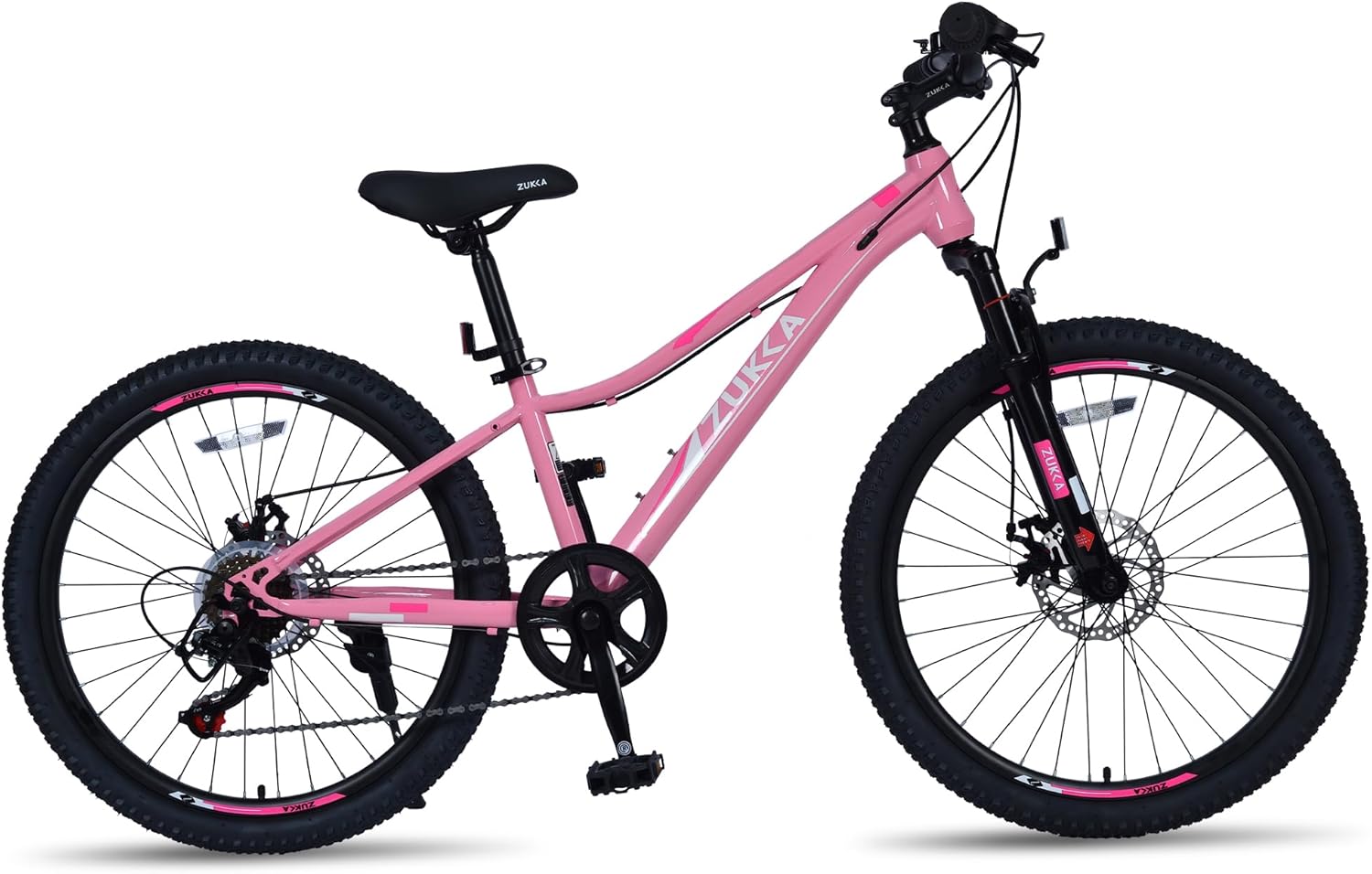 24 inch Mountain Bike for Teen, Shimano 6 Speed Youth Mountain Bicycle with Dual Disc Brakes