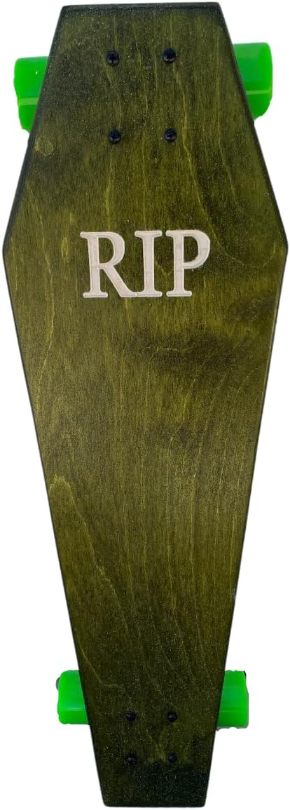 Coffin Death Tarot Green Skateboard | Longboard | 30x9 | Coffin Croozer