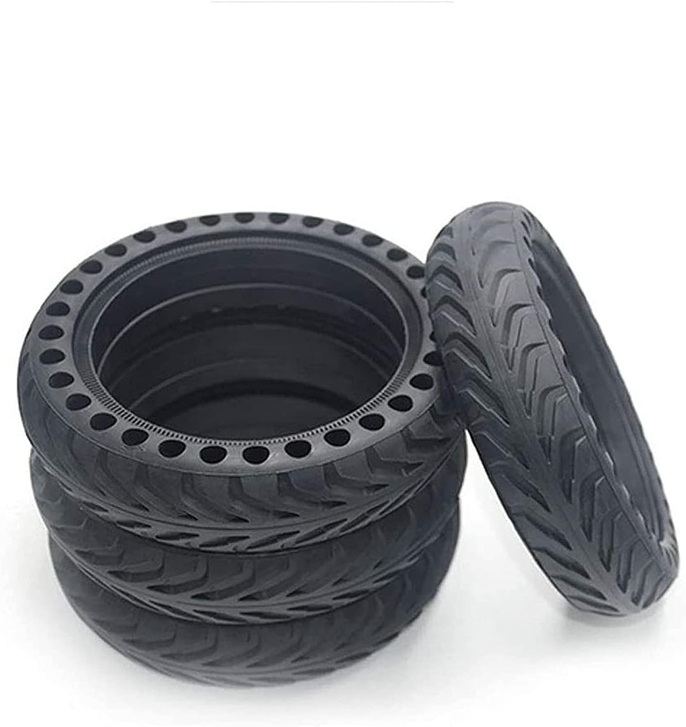 Wheels Scooter Tires Front Rear Wheel Solid Tyre 8.5 Inch Anti Slip with Tire Levers Replacement Hub Explosion-proof Tire Set for M365 Electric Scooter 2 Pcs