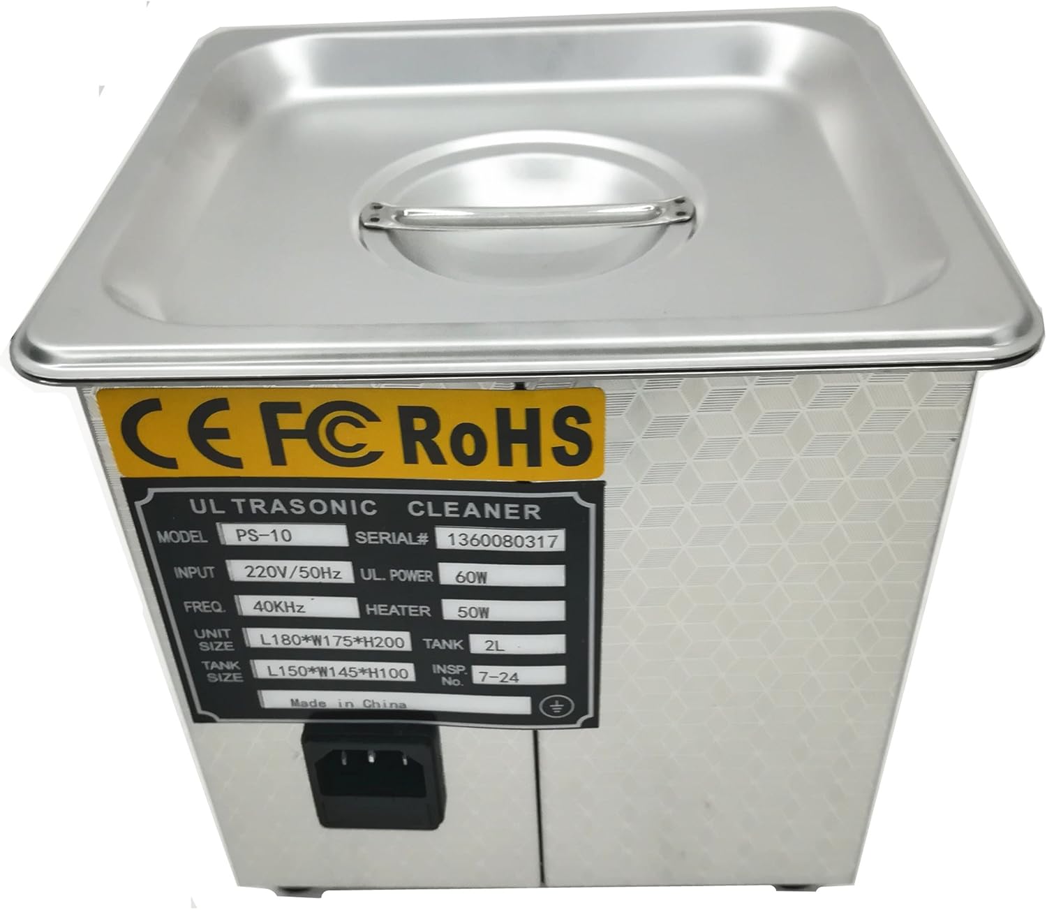 CGOLDENWALL 2L Professional Stainless Steel Ultrasonic Cleaner Eyeglasses Jewelry Cleaning machine Mechanical 2-80℃ heating 0-80 Timing adjustable