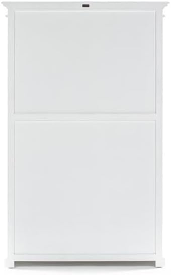 NovaSolo Furniture Bookcase with 5 Shelves Halifax Solid Wood in White