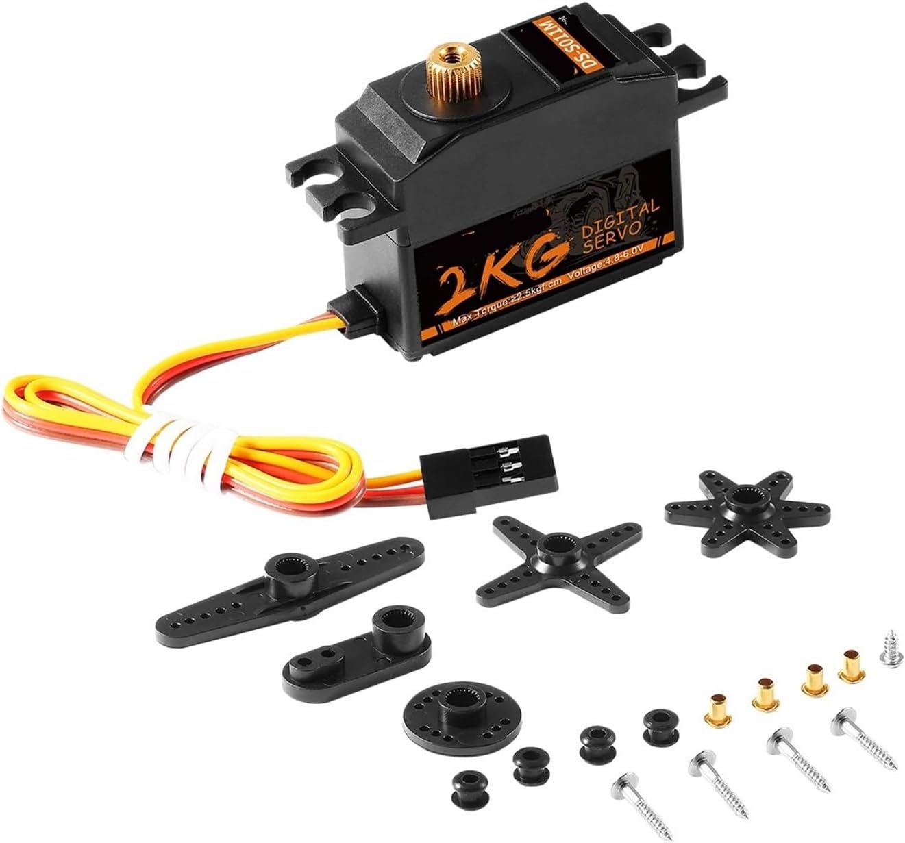 1/5/10/20pcs 2KG Metal Gear Digital servo Waterproof Suitable for 144001 12428 124018 Mn99s Mn86 1/12(20PCS Plastic 2KG)