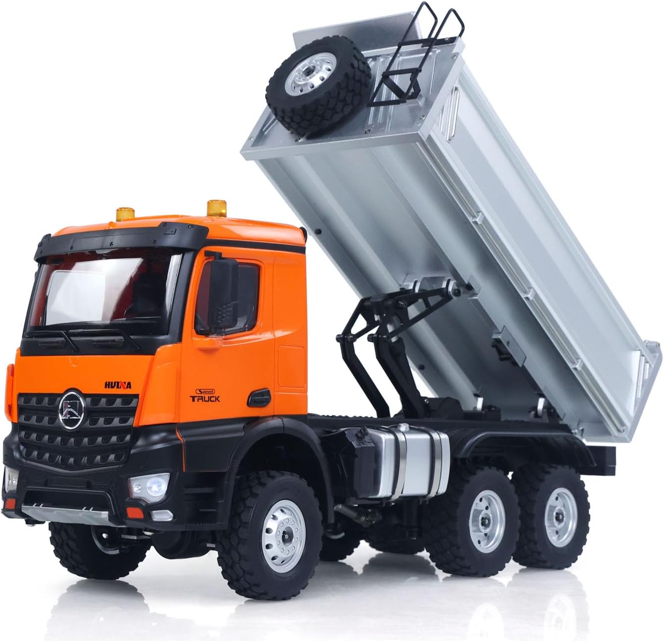 TOUCAN RC HOBBY US in Stock 1/14 HUINA 1598 2.4G Remote Control Dumper 6×6 Engineering Transport Vehicle Lifting Rod Tipper Car Light Sound for Adult