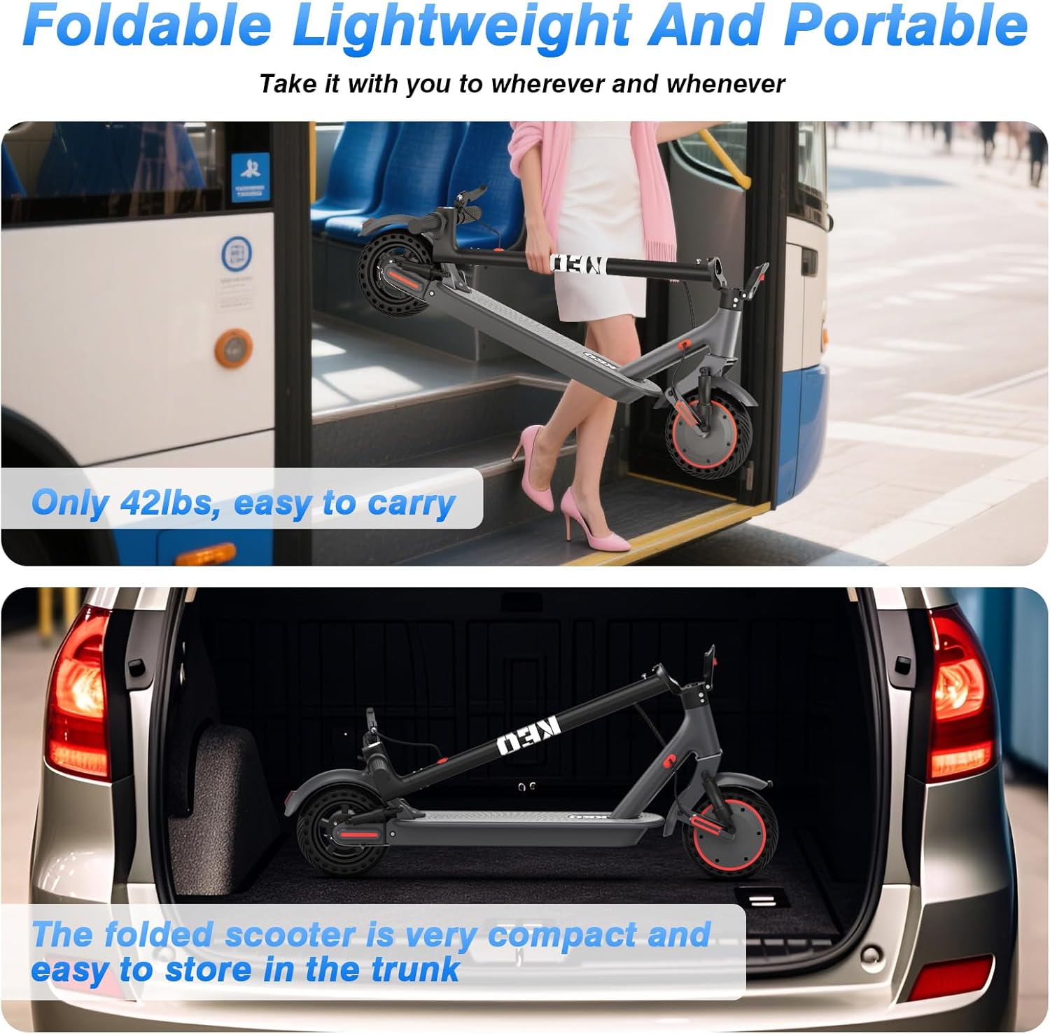 KEQ Electric Scooter Adults with Dual Suspension 10