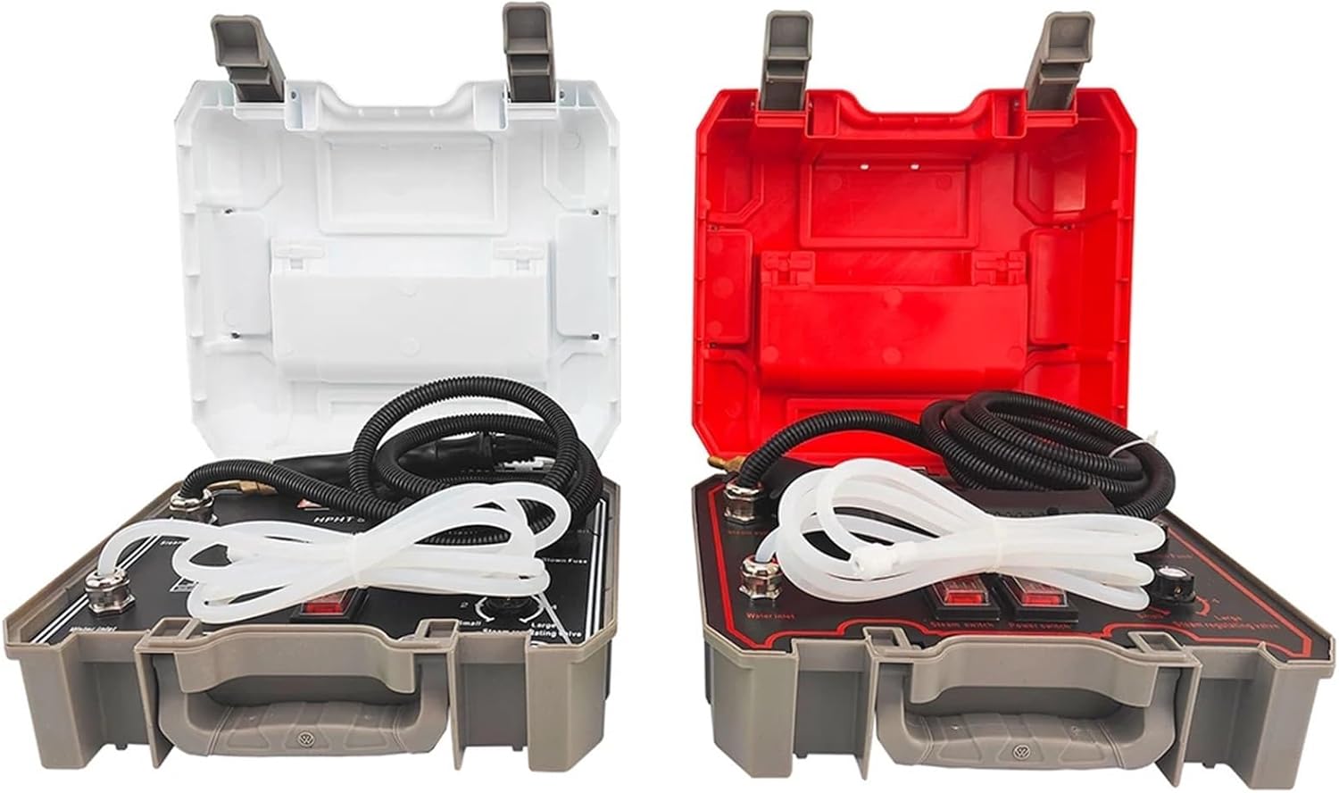 Taygate Handheld Cleaning Machine Commercial Household 1500W Steam Cleaner Air Conditioning Kitchen Hood Car Steaming Cleaner Used with Alkaline Cleaning(M2 Red), Taygate9630