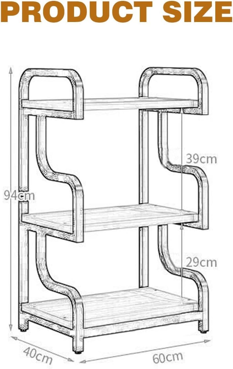 BXKCFYBSQ 3-Tier Removable AV Media Stand/Video Component Cabinet Wooden Corner Frame Stereo Audio Rack Stand Tower for Home/Office Printer Stand