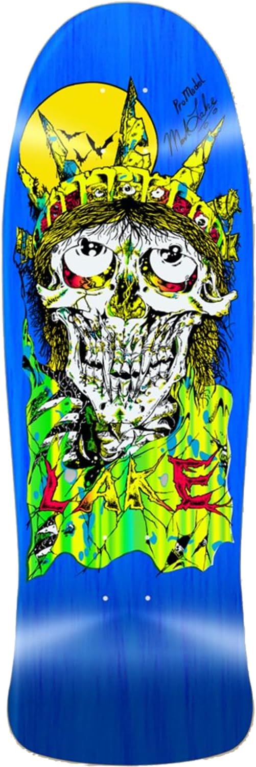 Lake Liberty Reissue Skateboard Deck -9.87x30.25 Blue Stain - Assembled AS Complete Skateboards
