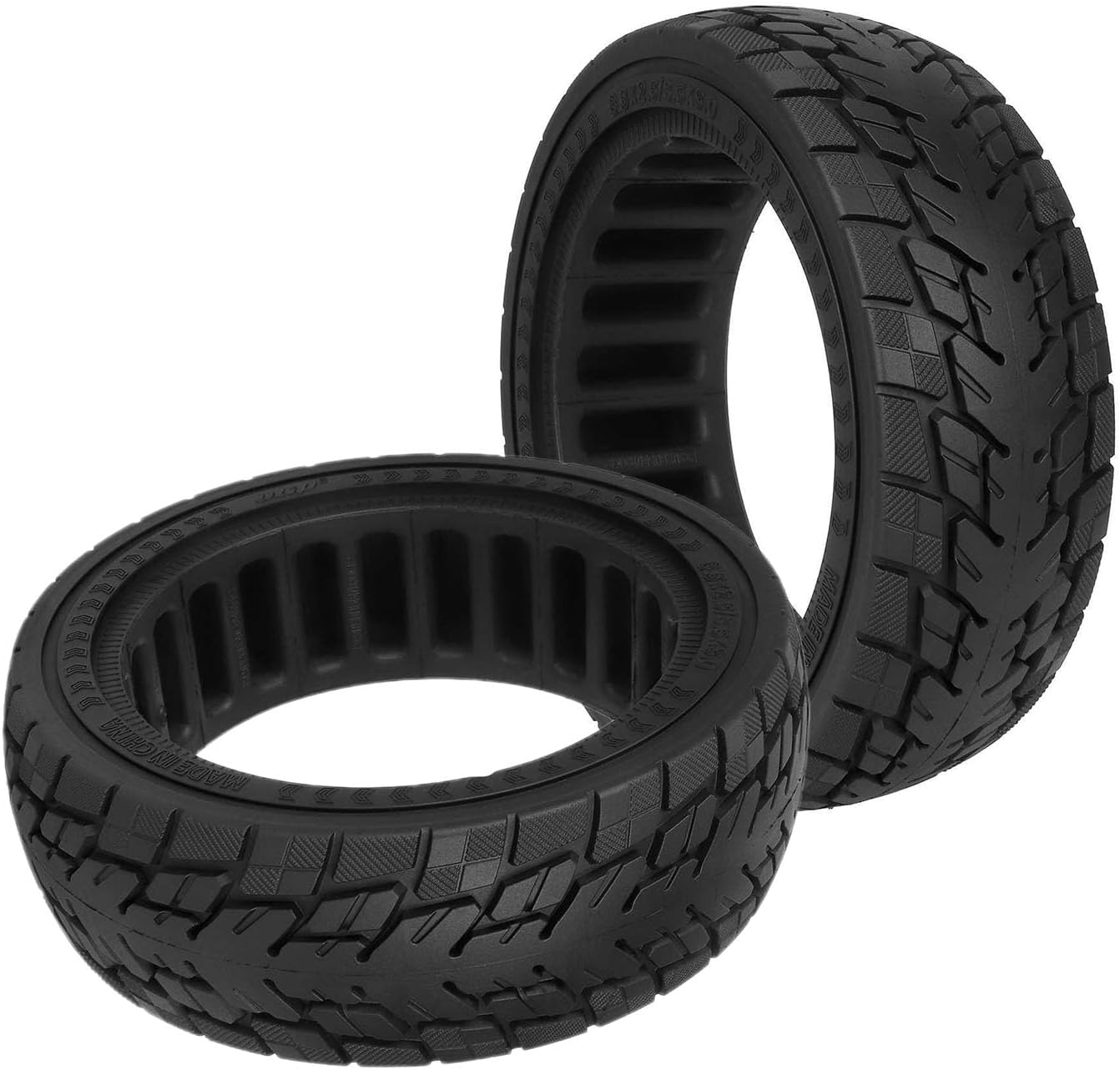 8.5x2.5 Solid Scooter Tire Front and Rear Wheels Replacement 8.5x3 Off-Road Solid tire for Solid Non Pneumatic Electric Scooter Rubber Tire,1pcs
