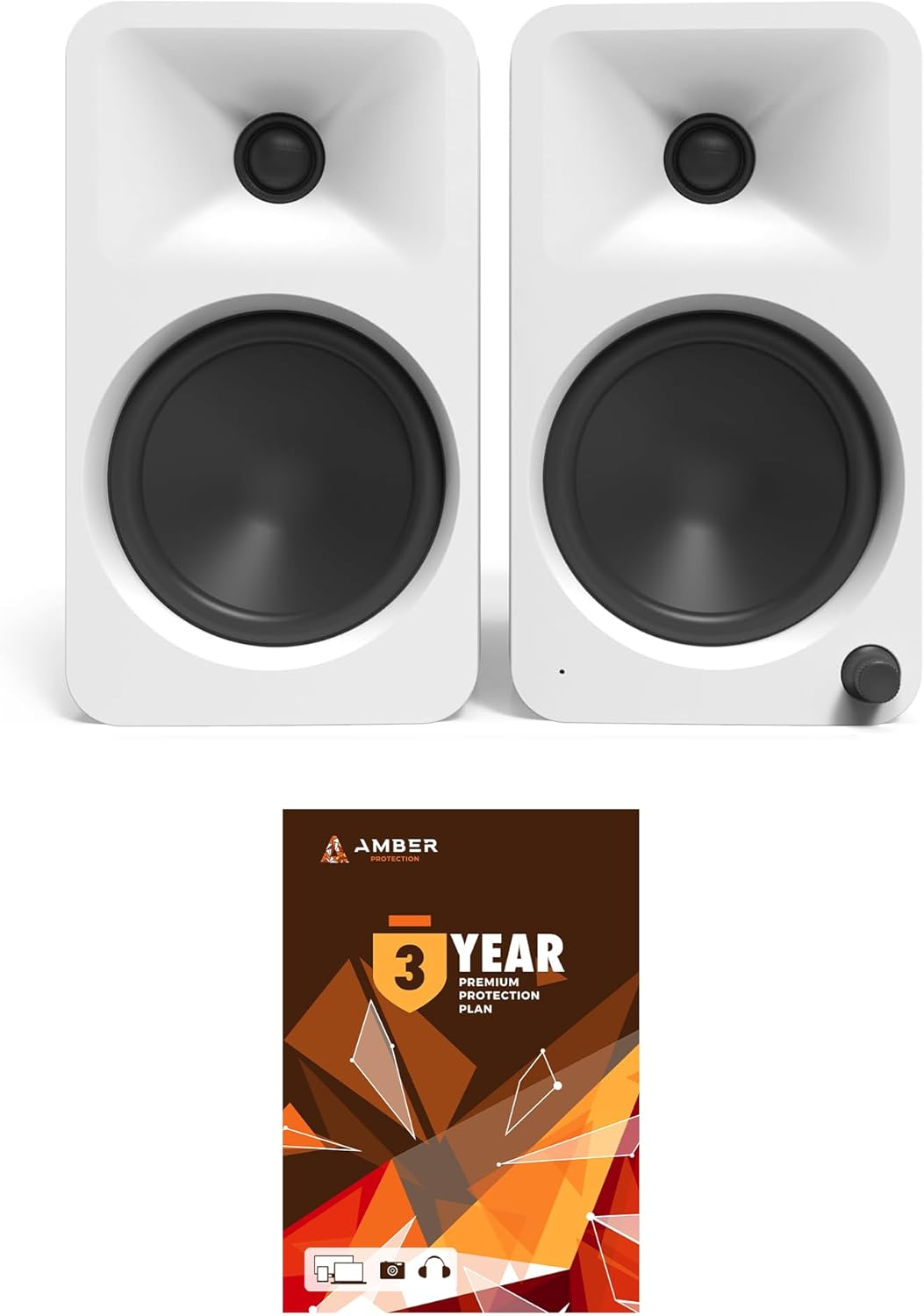 Kanto ORA4MW Pro Audio Bluetooth Desktop Speakers - Matte White Pair with 3 Year Amber Protection Plan (2024)