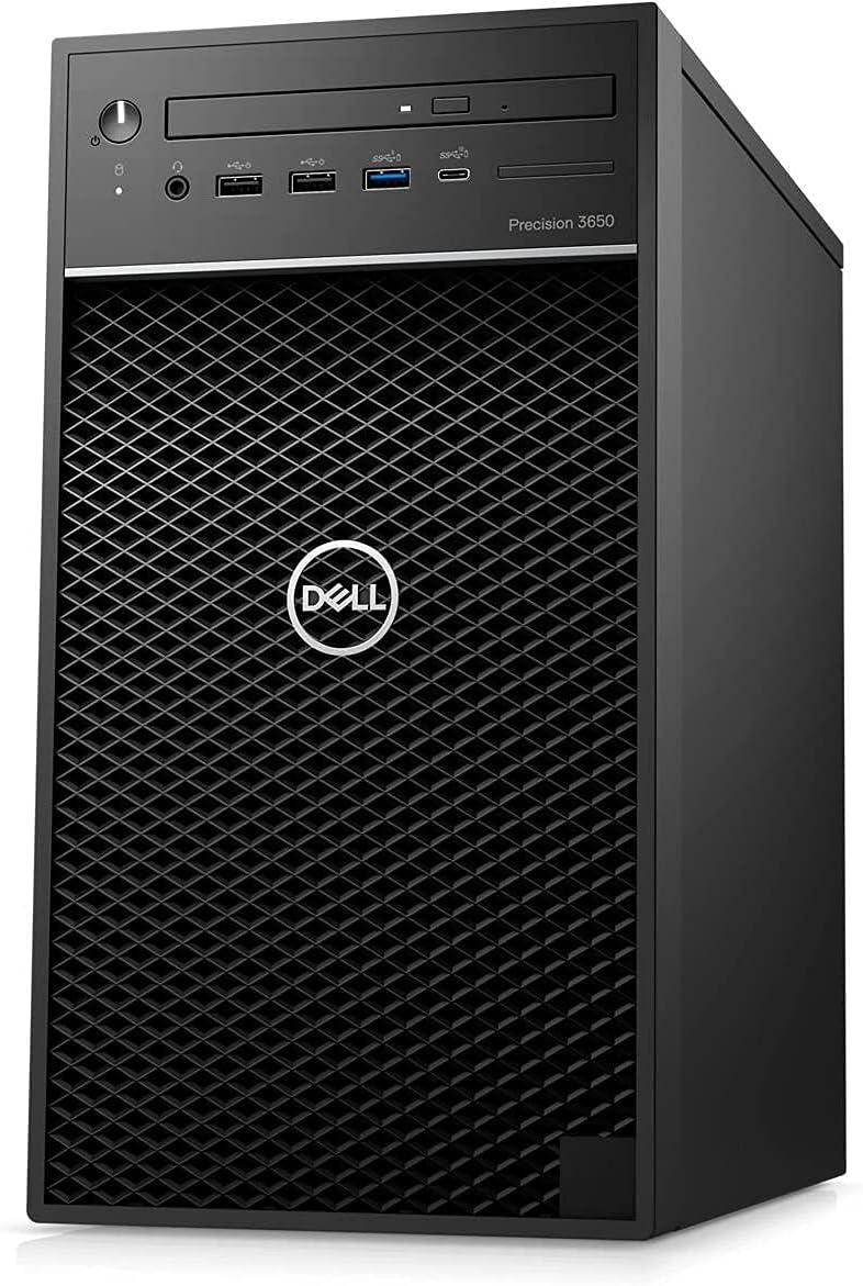 Dell Precision 3650 Tower Workstation RTX 3080 10GB GDDR6X Gaming Business Desktop Computer, Intel 8-Core i7-11700 up to 4.9GHz, 8GB DDR4 RAM, 1TB HDD, WiFi Adapter, RJ45, DisplayPort, Windows Renewed