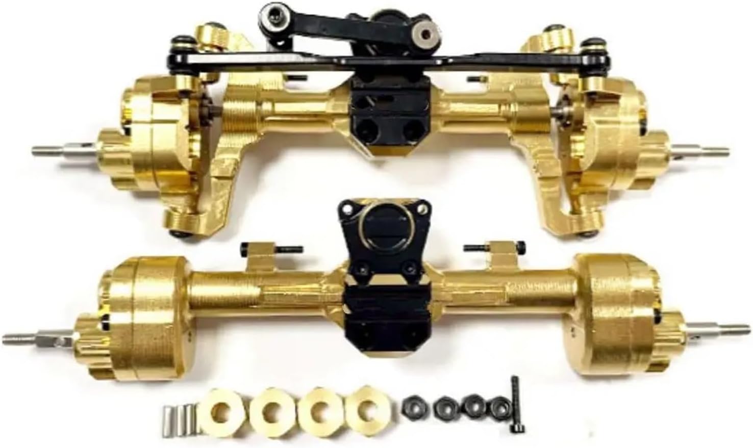 RC Vehicle Axles Compatible with Axial for SCX24 1/24 RC Car Part RC Car Accessories Replacement Parts RC Upgrade Part Metal Protector Front Rear Axle(Color1)