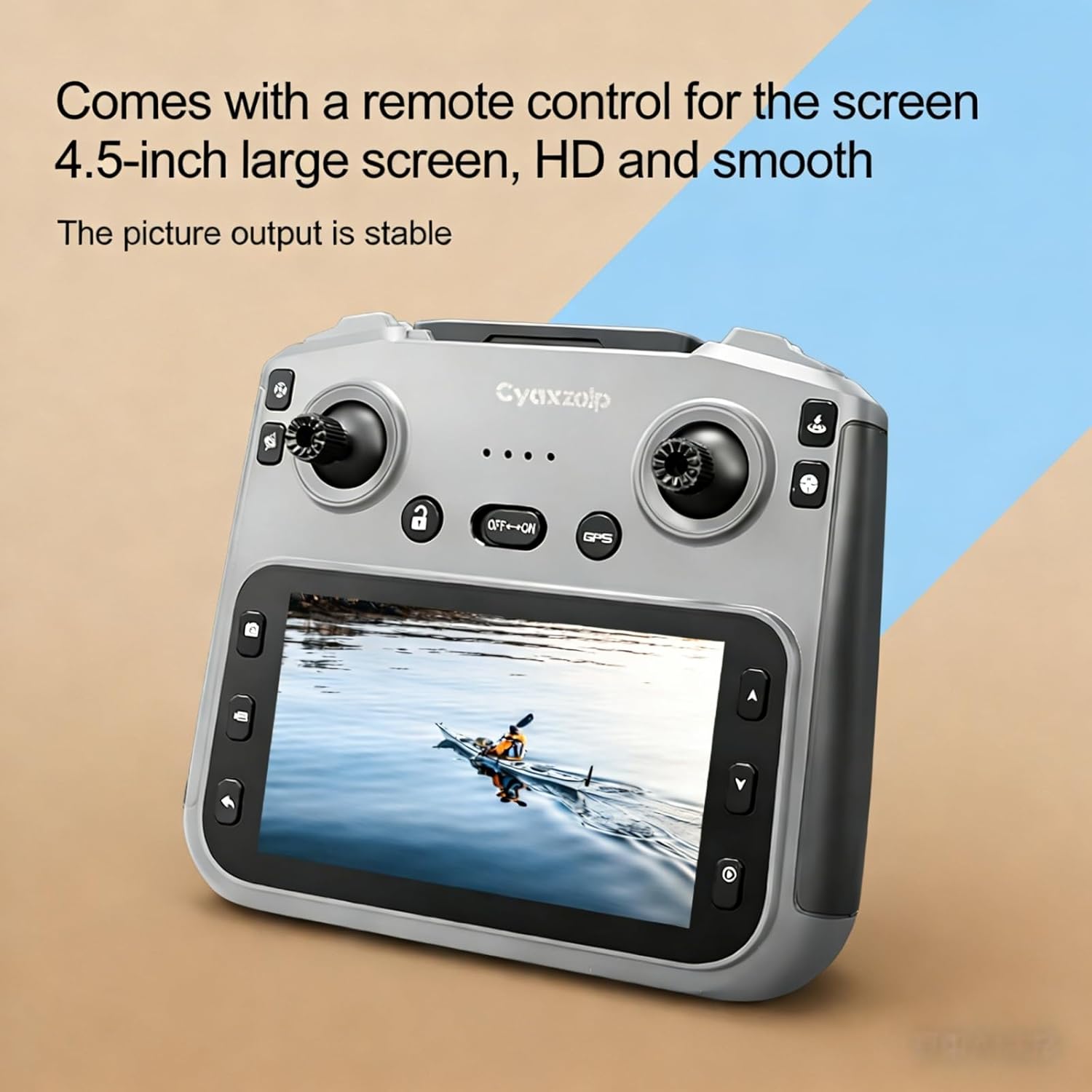 Drone with 8K Camera Drones for Adults,4.5-inch LCD High-definition Large Display Screen Remote Control Quadcopter,3 Batteries, 5G HD Brushless GPS Drone Auto Return, Obstacle Avoidance (Black and Orange)