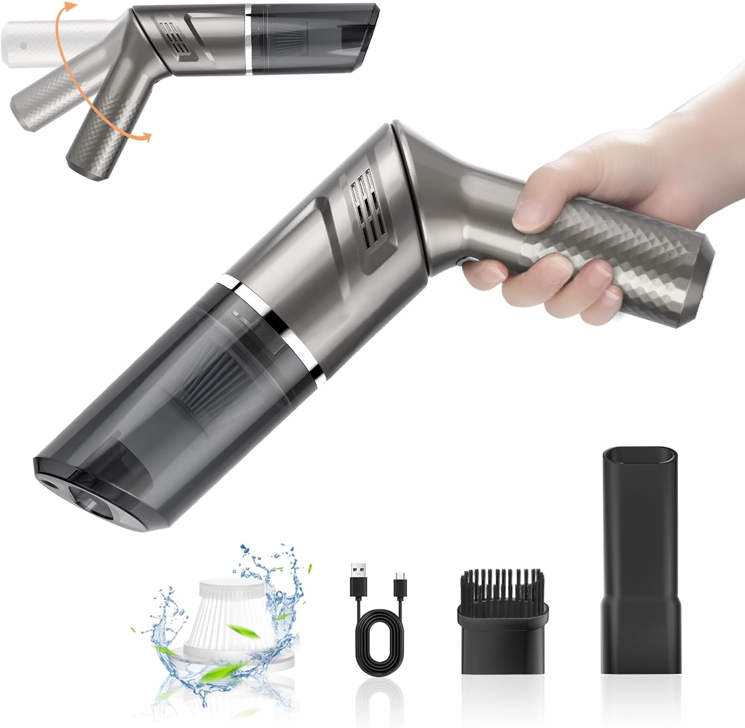 Handheld Vacuum Cleaner Cordless - Mini Car Vacuum Cleaner Rechargeable for Car XSL3.13Vacuum-US-125