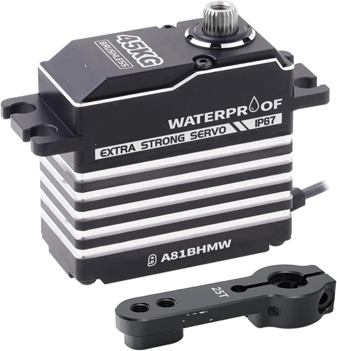 A86BH A81BH 55KG 45KG High Torque Waterproof Programmable Brushless Digital Remote Control Servo Suitable for 1/8(A81BHMW 45kg)