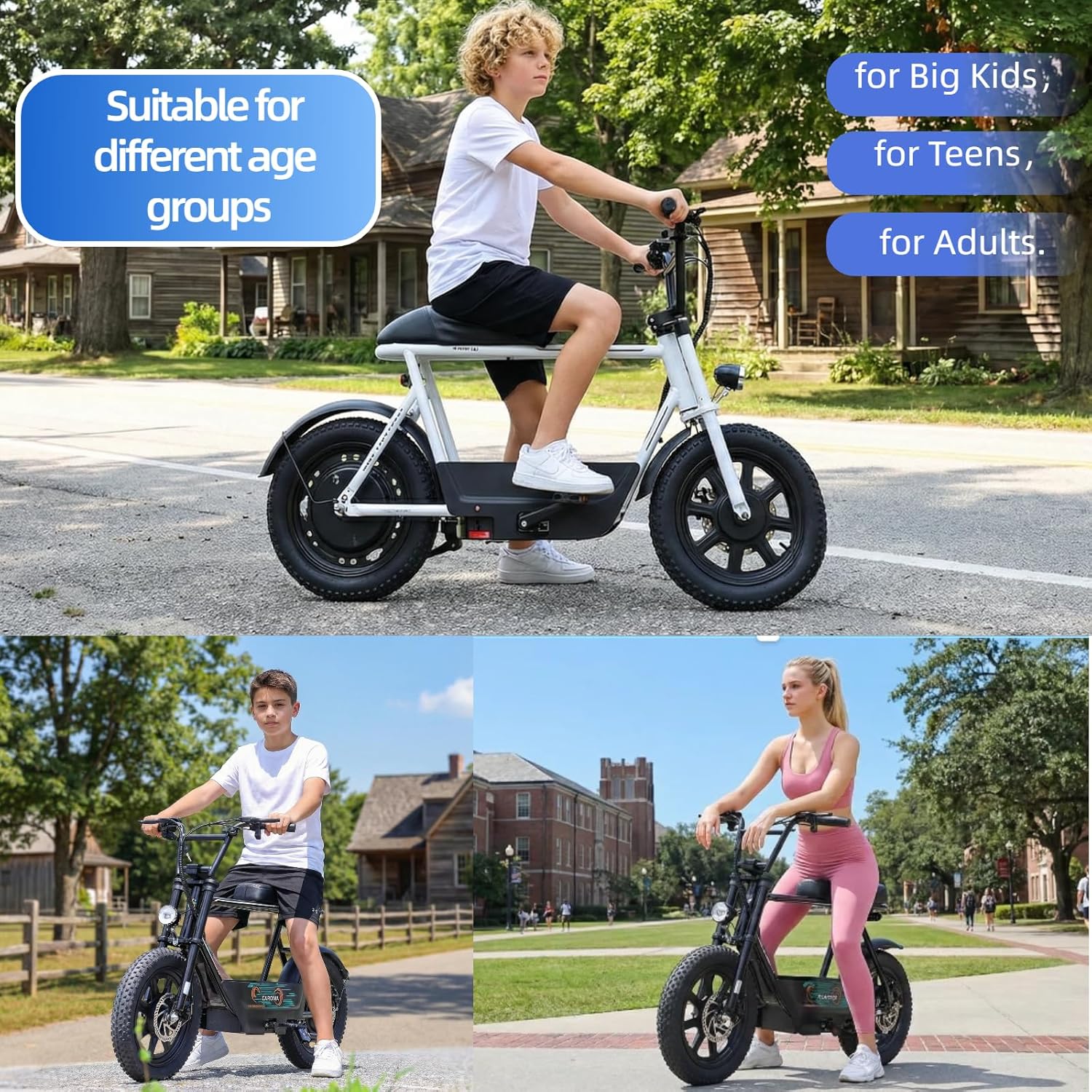 Caroma Peak 1200W Electric Scooter with Seat, 16