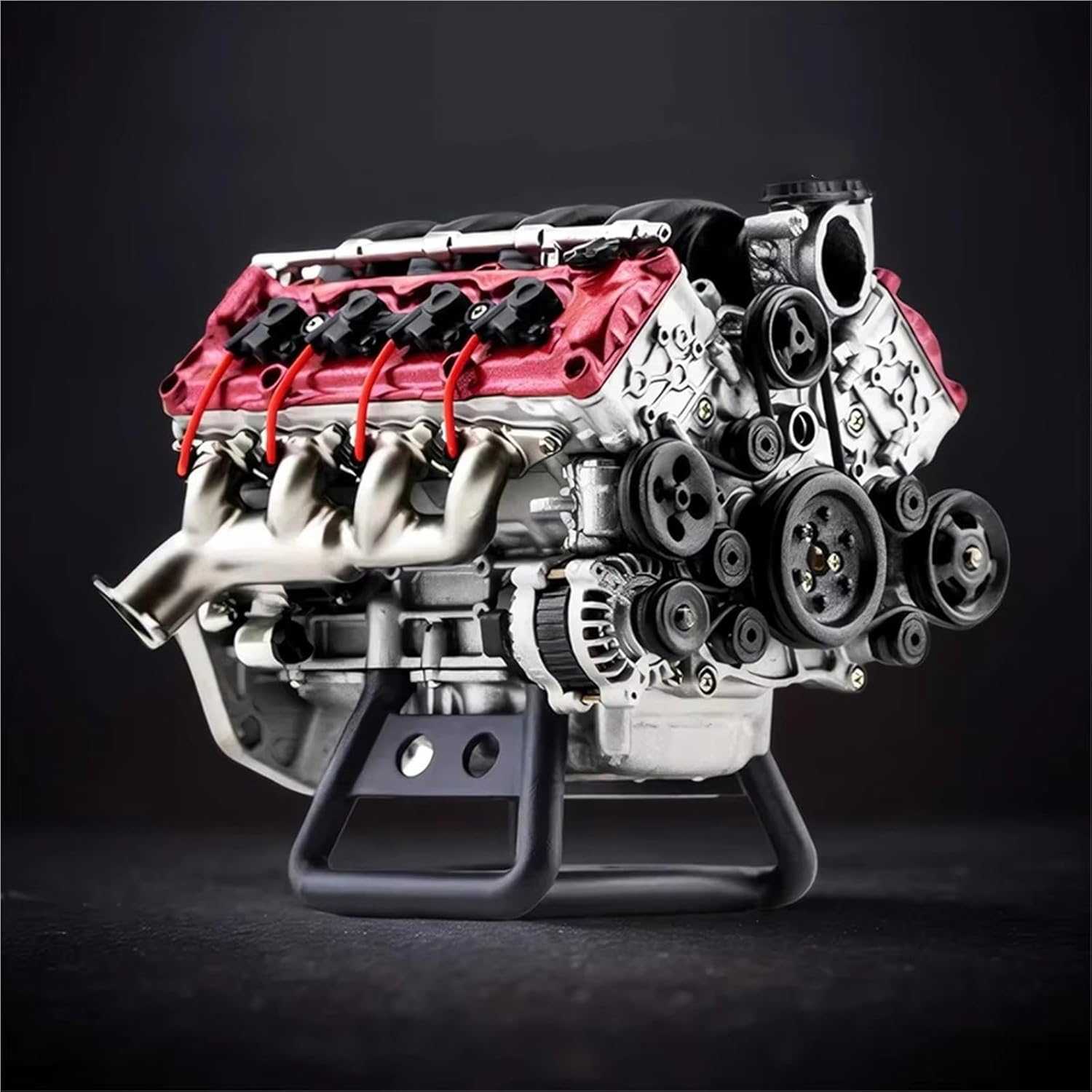 Compatible with Ax90104 for Scx10 RC Car Upgrade Parts MAD V8 Decorate Engine Internal Combustion Model Assembly Kit Engine RC Car Parts