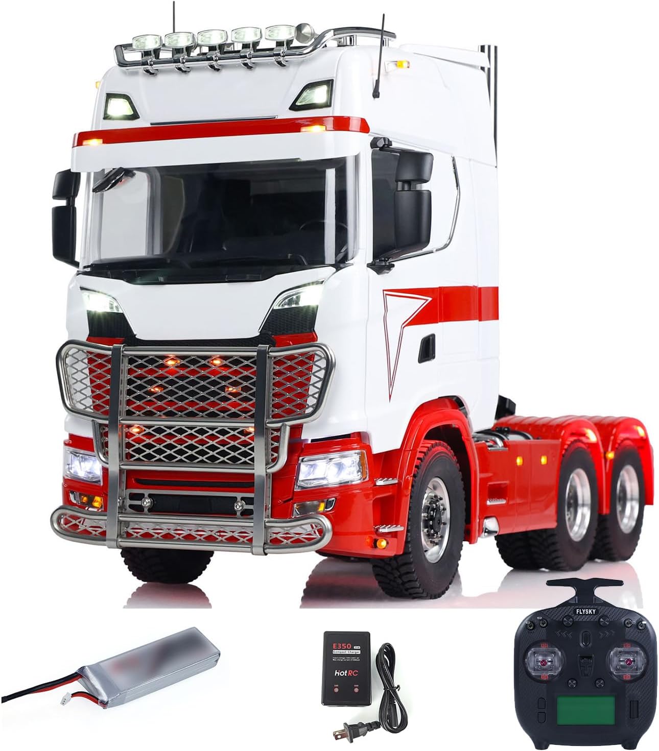 TOUCAN RC HOBBY 6x6 Metal Chassis 1/14 RC Remote Control Tractor Trcuk ST8 Radio Sound 2-Speed