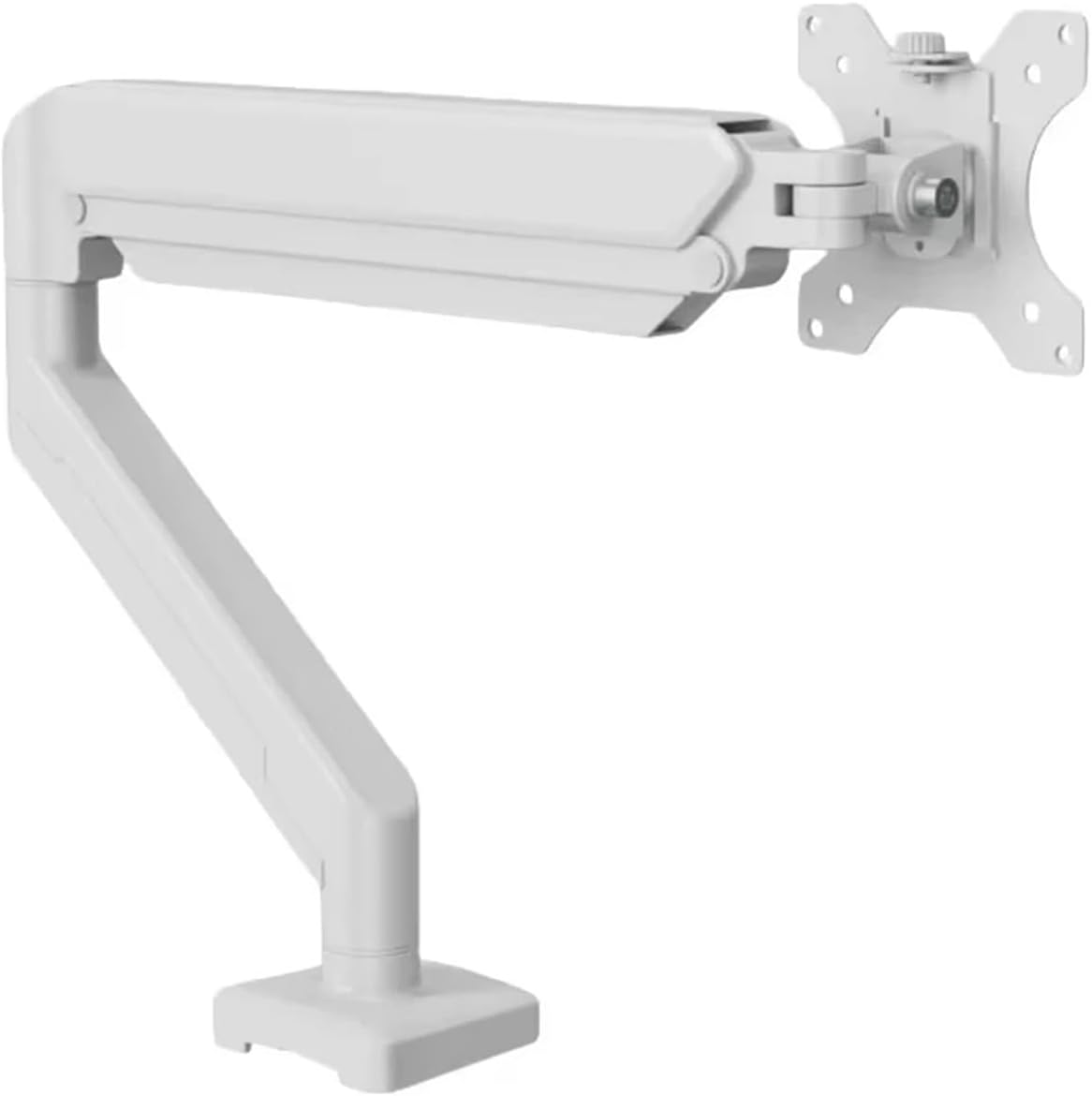 Single Monitor Stand, Supports up to 32 inches, Each Screen Load-Bearing 19.8 pounds, Computer Desk Stand, Adjustable Computer Stand(White)