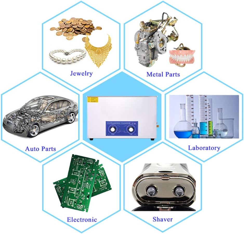 CGOLDENWALL 3L Professional Stainless Steel Ultrasonic Cleaner Eyeglasses Jewelry Cleaner Cleaning machine Mechanical heating Timing adjustable 110V/220V