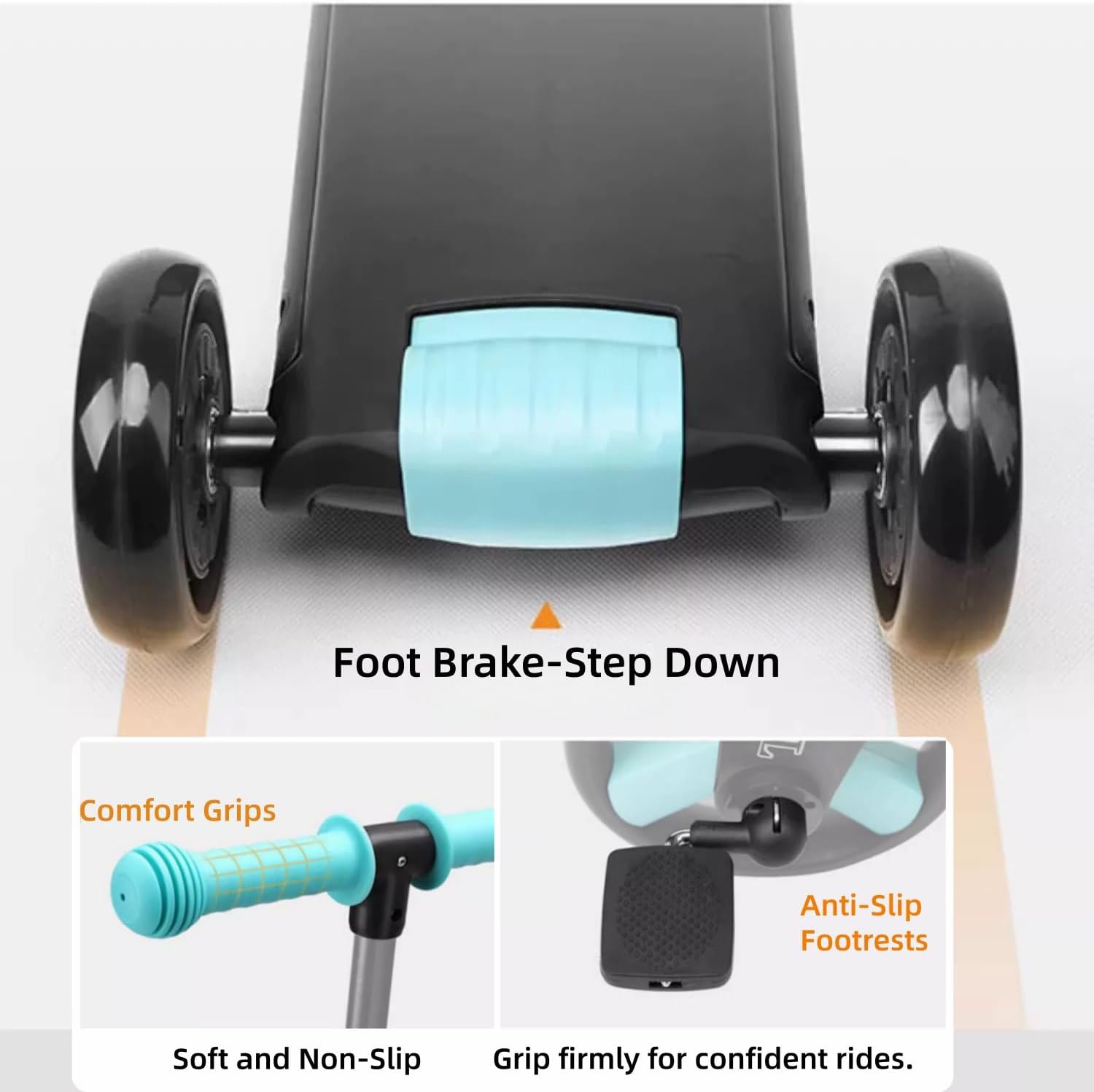 Kick Scooter, Adjustable Height Easy Handlebar, Balance Bike, Tricycle & Kick Scooter Triple-Use Scooter, Easy Turning Wheel