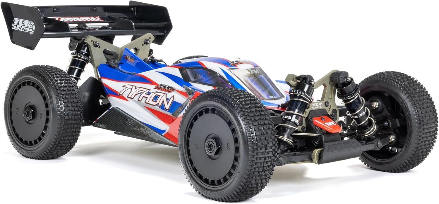 ARRMA RC Car 1/8 TLR Tuned Typhon 6S 4WD BLX Buggy RTR (Battery and Charger Not Included), Red/Blue, ARA8406, Cars, Electric Kit Other