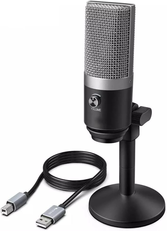 USB Microphones for Laptops and Computers, Streaming Media Dubbing Podcasts for Recording Microphones (Color : Black, Size