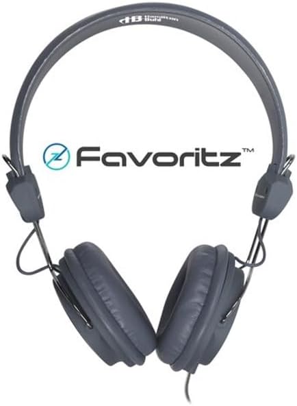 HamiltonBuhl Favoritz 50-Pack Gray TRRS Headsets – Mid-Size On-Ear, In-Line Mic, Leatherette Cushions, Adjustable Headband, 5 ft Chew-Resistant Dura-Cord, 3.5mm Plug – Classroom Use