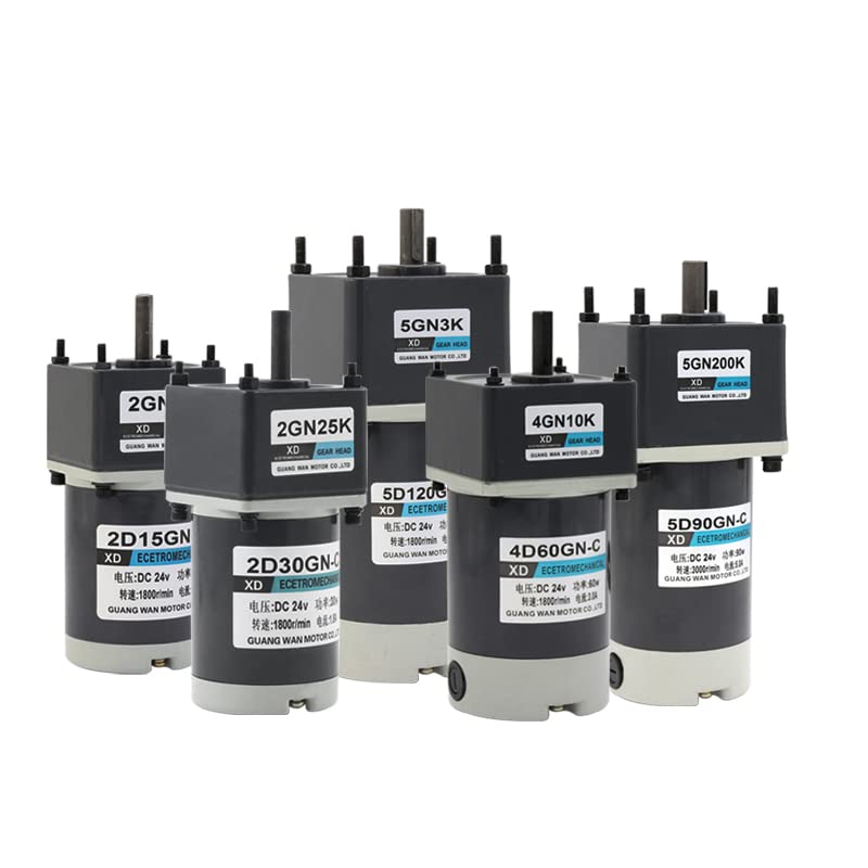 15W-300W Geared Motor 12V24V DC Gear Low Speed Motor Miniature Slow Reversible Electric Small Motor - (Speed(RPM): 300W / Voltage(V): 24V)