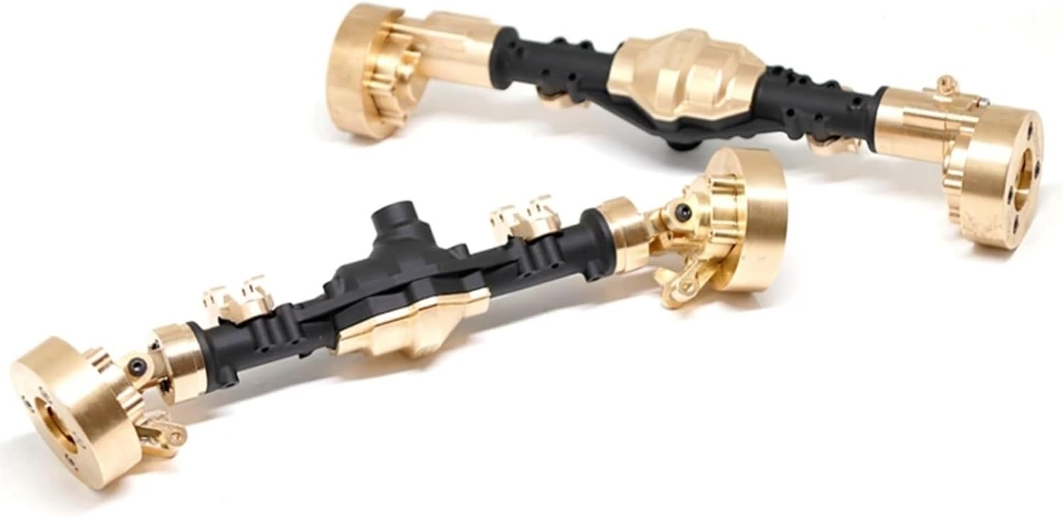 RC Car Accessories for YiKong YK4082 YK4083 for Absima for Yucatan CR 1.8 Brass Color Front and Rear Portal Axle Housing 1/8 RC Crawler Car Upgrade Modified Parts