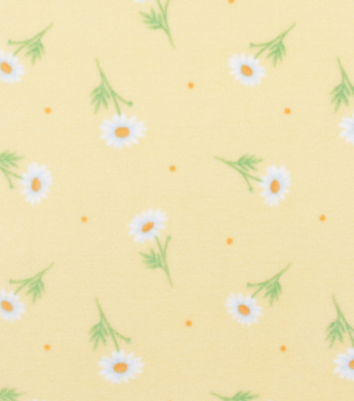 Daisy Toss on Yellow Anti Pill Plush Fleece Fabric