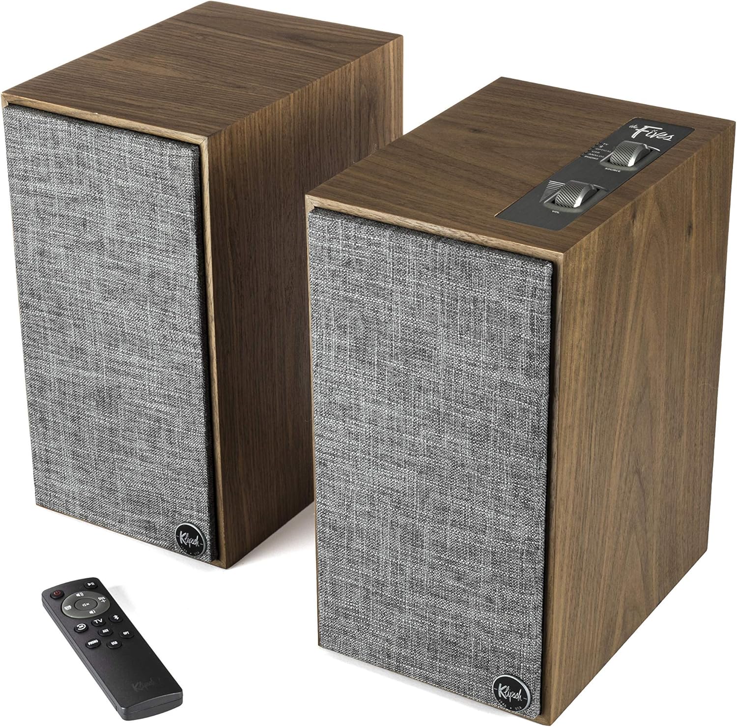 Klipsch The Fives Powered Speaker System with HDMI-ARC - Walnut (Renewed)