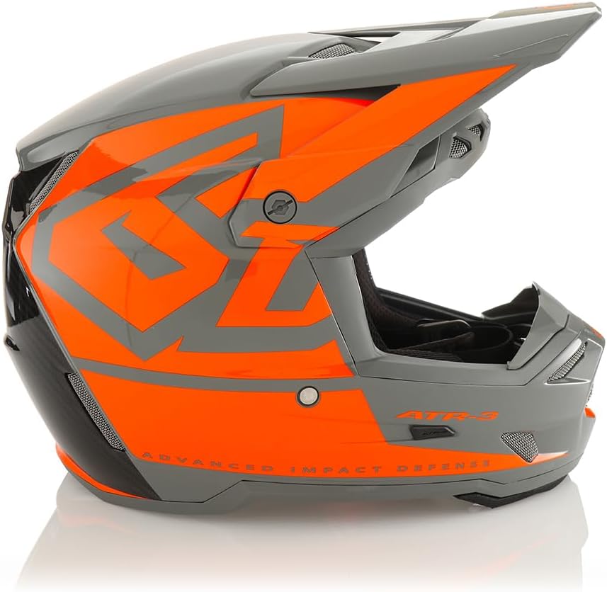 6D HELMETS | ATR-3Y Youth Offroad Motorcycle Helmet | Hex | Omni-Directional Suspension, 3K Carbon Composite Shell, Ventilation